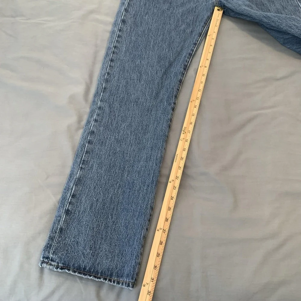 Levis 501 Jeans Mens 35x34 Blue‎ Medium Wash Straight Leg Button Fly Denim Pants